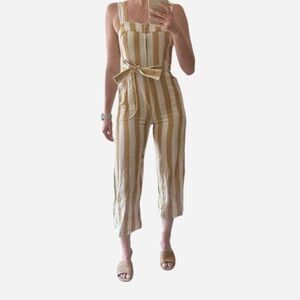 Yellow Striped Jumpsuit Playsuit Ankle - Size EU2 / US 2 & Other Stories